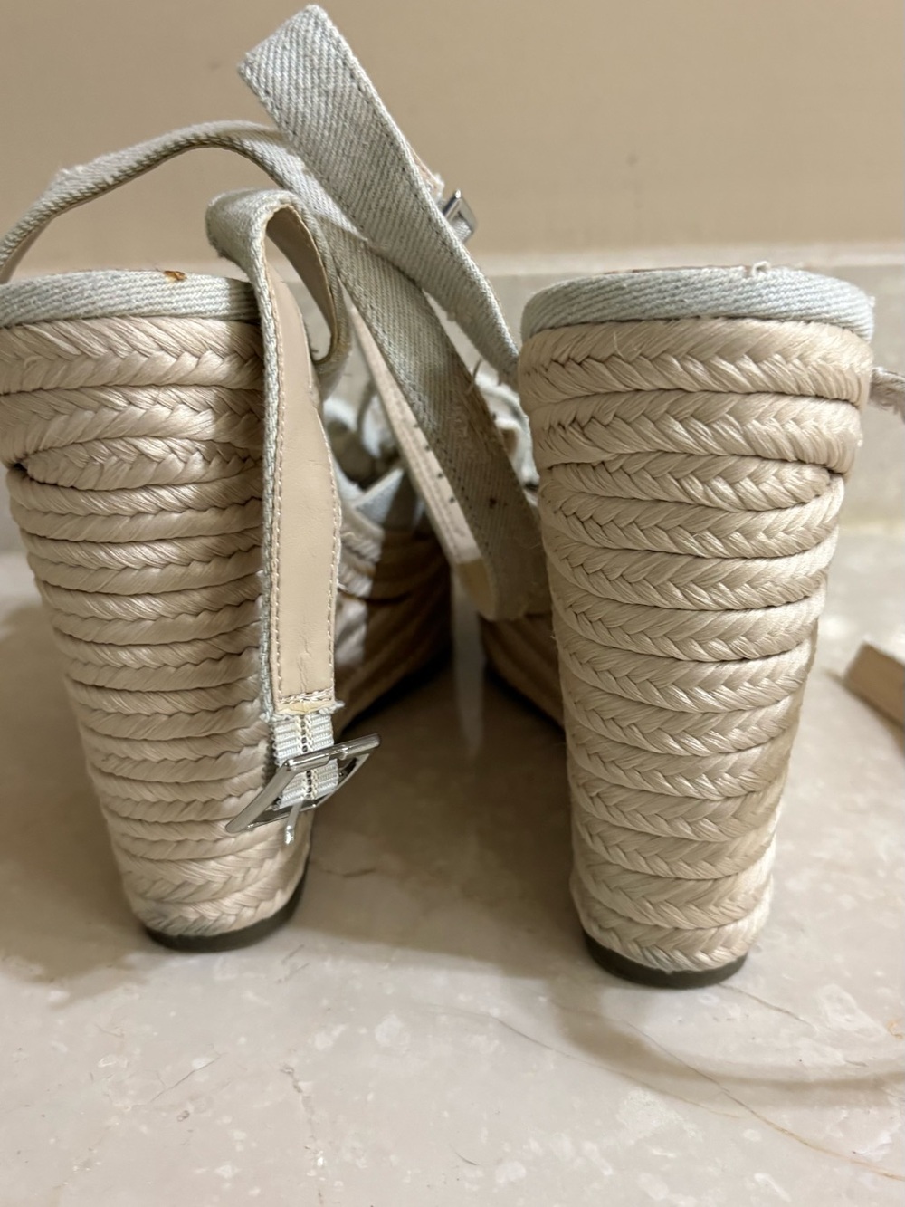 Kendall and Kylie Distressed Wedges, Worn Once - Picture 9 of 9